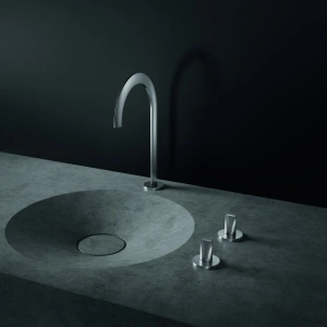 Смеситель для раковины GROHE Atrio Icon 3D двухвентильный на 3 отверстия, нержавеющая сталь (20609SD0)