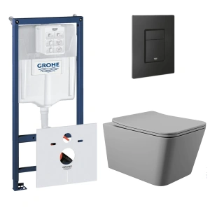 Комплект инсталляции GROHE Solido 38811KF0 с унитазом Aqueduto MACIO MACT2130 и сиденьем с микролифтом (NW0547)