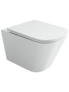 Подвесной унитаз Ceramicanova Союз безободковый, смыв Торнадо, белый (CN4009T)