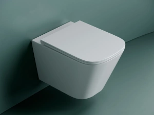 Подвесной унитаз Ceramicanova Союз безободковый, смыв Торнадо, белый (CN4009T)