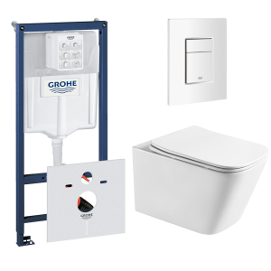 Комплект инсталляции GROHE Rapid SL 38772SH0 с унитазом Aquatek ЛИБРА AQ1505T-00 и сиденьем с микролифтом (NW0343)