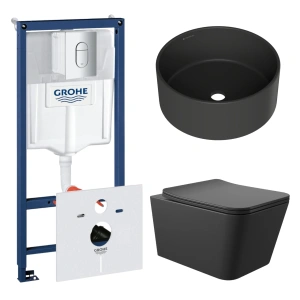 Комплект инсталляции GROHE Rapid SL NW0145/S с унитазом Aqueduto MACIO MAC0140 и раковиной Aqueduto ESPIRAL D400 ESP0140 (NW0429)