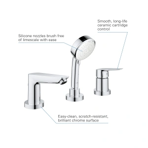 Смеситель для ванны GROHE BauEdge, хром (2511710A)