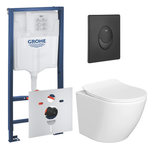 Комплект инсталляции GROHE Rapid SL 1000044 с унитазом AQUAme AQM2002PRO и сиденьем с микролифтом (NW0681)