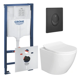 Комплект инсталляции GROHE Rapid SL 1000044 с унитазом AQUAme AQM2002PRO и сиденьем с микролифтом (NW0681)