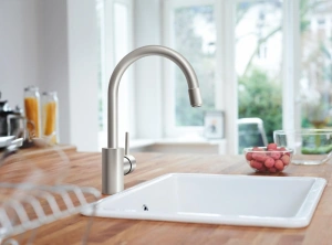 Смеситель для кухни GROHE Concetto с вытяжным изливом, суперсталь (32663DC3)