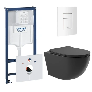 Комплект инсталляции GROHE Rapid SL 38772SH0 с унитазом Aqueduto OVO OVOT2140 и сиденьем с микролифтом (NW0556)
