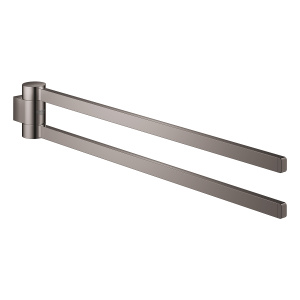 Держатель для полотенца GROHE Selection 400 мм, двойной, поворотный, темный графит глянец (41063A00)