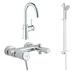 Готовый комплект для ванной комнаты GROHE BauClassic, хром (NB0024)