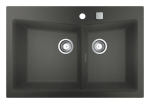 Мойка GROHE K700 с двумя чашами, 838 x 559 мм, серый гранит (31657AT0)