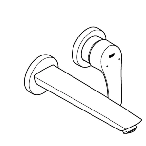 Внешняя часть смесителя для раковины GROHE Eurosmart на 2 отверстия, M-Size, хром (29338003)