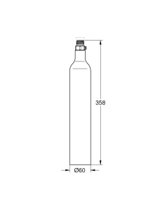 Комплект баллонов с углекислым газом, GROHE Blue, 425 г., 4 шт., (40422000)