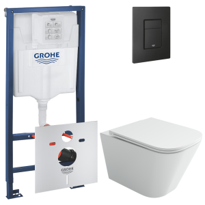 Комплект инсталляции GROHE Solido 3 в 1 с унитазом Союз CN4009T и звукоизоляционным комплектом (NW0795)