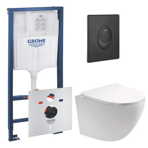 Комплект инсталляции GROHE Rapid SL 1000044 с унитазом Aquatek ЕВРОПА AQ1900T-00 и сиденьем с микролифтом (NW0673)