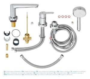 Смеситель для ванны GROHE BauEdge, хром (2511700A)