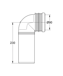 Регулируемый угловой отвод GROHE DN 90 (42327000)