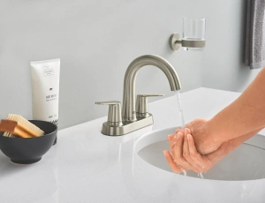 Стакан с держателем GROHE Essentials, никель матовый (40447EN1)