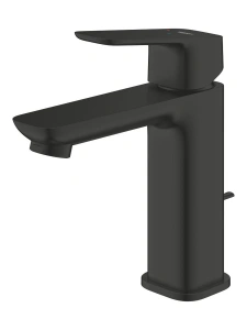 Смеситель для раковины GROHE Cubeo с донным клапаном, M-size, матовый черный (1017582430)