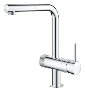 Смеситель для кухонной мойки GROHE Blue Pure Minta, с функцией фильтрации, без фильтра в комплекте, хром (31721000)