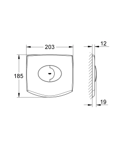 Панель смыва для унитаза GROHE Chiara для горизонтального монтажа, хром (38540000)