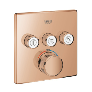 Внешняя часть термостата для душа GROHE Grohtherm SmartControl на 3 потребителя, теплый закат, глянец (29126DA0)