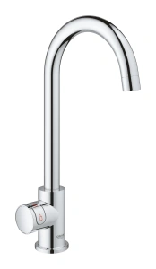 Комплект для кухни GROHE Red Mono с C-образным вентилем, бойлером L-Size и фильтром, хром (30080001)