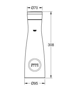 Стеклянный графин GROHE Blue с крышкой (40405001)