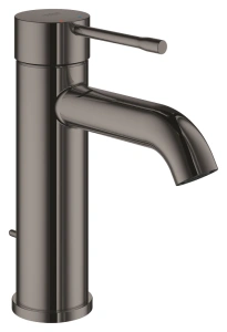 Смеситель для раковины GROHE Essence с донным клапаном, S-Size, темный графит глянец (24171A01)