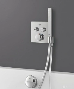 Внешняя часть термостата для душа GROHE Grohtherm SmartControl на 2 потребителя, белая луна (29156LS0)