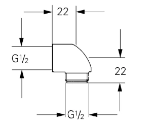 Отвод 1/2″ GROHE (45304000)