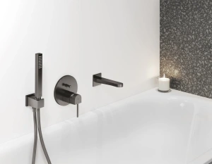 Внешняя часть смесителя для ванны GROHE Plus, темный графит матовый (24060AL3)