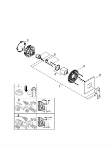 Внешняя часть смесителя для душа GROHE Eurocube, темный графит матовый (24061AL0)