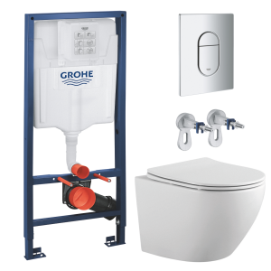 Комплект инсталляции GROHE Rapid SL NW0145/S с унитазом Aquatek ЕВРОПА AQ1901-00 и сиденьем с микролифтом (NW0246)