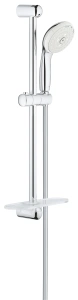 Душевой гарнитур GROHE Tempesta 100 с мыльницей, 3 режима струи, душевая штанга 600 мм, 9,5 л/мин, хром (27927001)