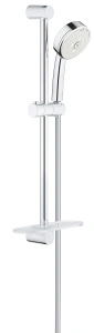 Душевой гарнитур GROHE Tempesta Cosmopolitan 100 с мыльницей, 3 режима струи, душевая штанга 600 мм, 9,5 л/мин, хром (27929002)