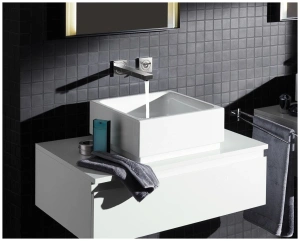 Внешняя часть смесителя для раковины GROHE Eurocube Joy на 2 отверстия (излив 170 мм), хром (19997000)