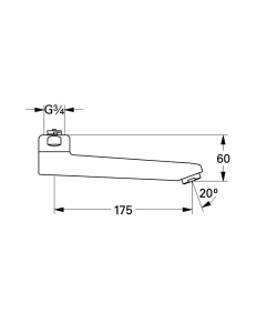 Литой излив GROHE, хром (13462000)