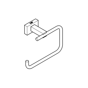 Держатель для туалетной бумаги без крышки GROHE Essentials Cube, темный графит матовый (40507AL1)