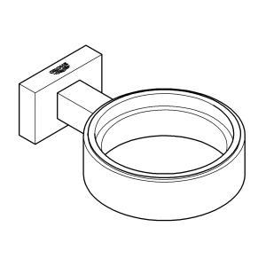 Держатель GROHE Essentials Cube, темный графит матовый (40508AL1)