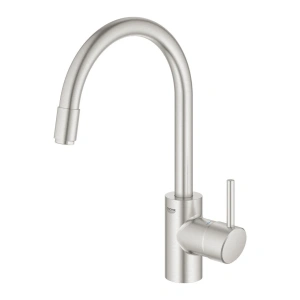 Смеситель для кухни GROHE Concetto с вытяжным изливом, суперсталь (32663DC3)