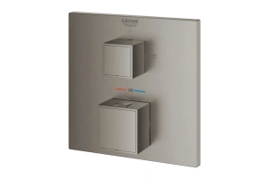 Внешняя часть термостата для душа GROHE Grohtherm Cube на 2 потребителя, темный графит матовый (24154AL0)