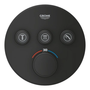 Внешняя часть термостата для душа GROHE Grohtherm SmartControl на 3 потребителя, фантомный черный (29508KF0)