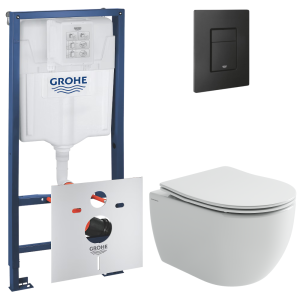 Комплект инсталляции GROHE Solido 3 в 1 с унитазом Игра CN3001T и звукоизоляционным комплектом (NW0807)