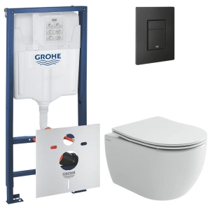 Комплект инсталляции GROHE Solido 3 в 1 с унитазом Игра CN3001T и звукоизоляционным комплектом (NW0807)