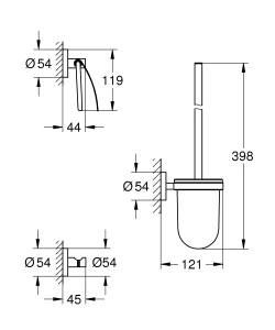 Набор аксессуаров GROHE Essentials (3 предмета), суперсталь (40407DC1)