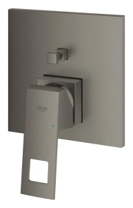 Внешняя часть смесителя для ванны GROHE Eurocube с переключателем на 2 положения, темный графит матовый (24062AL0)