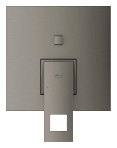 Внешняя часть смесителя для ванны GROHE Eurocube с переключателем на 2 положения, темный графит матовый (24062AL0)