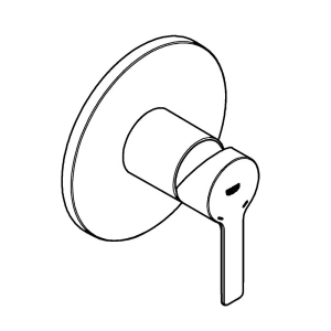 Внешняя часть смесителя для душа GROHE Lineare, темный графит матовый (24063AL1)