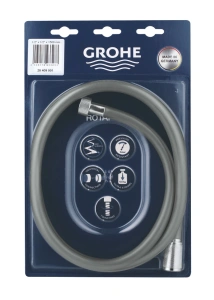 Душевой шланг GROHE Rotaflex 1500 мм, с защитой от перекручивания, хром (28409001)