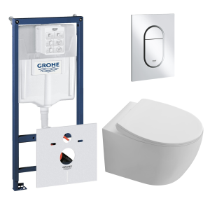 Комплект инсталляции GROHE Rapid SL NW0145/S с унитазом Aquatek СИРИУС AQ1582T-00 и сиденьем с микролифтом (NW0330)